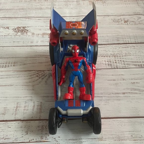 Hasbro Playskool Heroes Adventures 2012 Spiderman Web Wing Car Transforming Toy - Picture 2 of 11